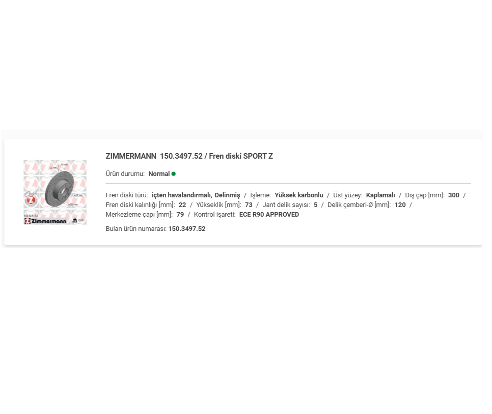 BMW F20-F30 Ön Disk Adet (Delikli) 34116792217